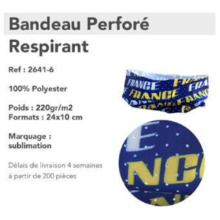 Bandeau technique perforé 100% personnalisable